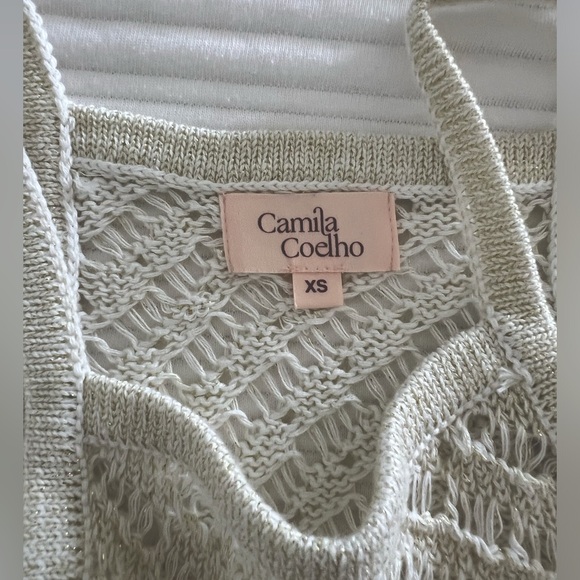 Offshore Midi Skirt & Crop Tank in White & Gold - Picture 13 of 16